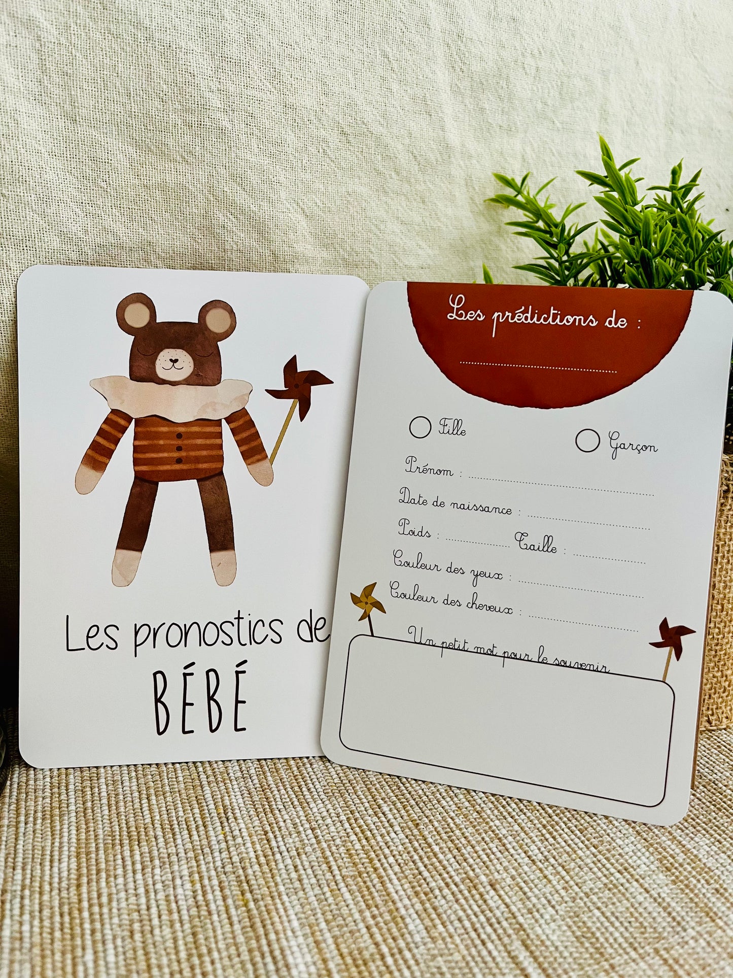 Cartes « Les pronostics de bébé »